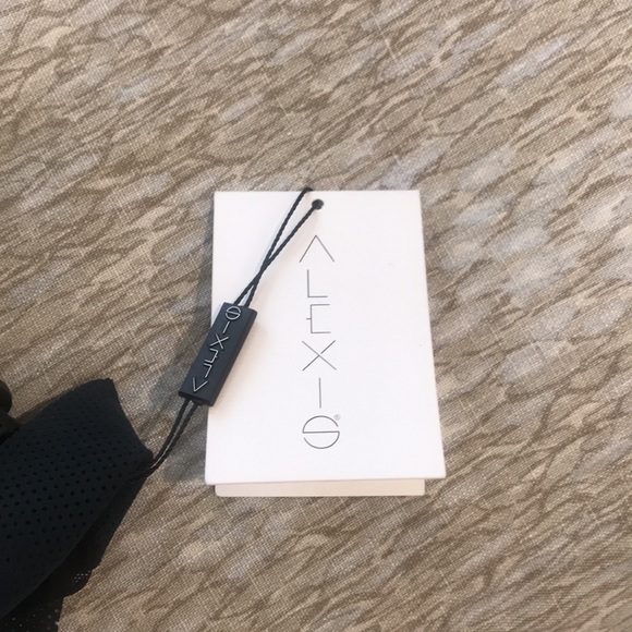 Alexis Black Leather Racer Back Top. Medium. New with Tags. - Picture 5 of 12